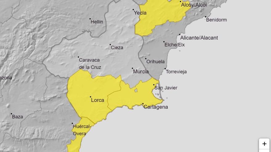 Mapa de alerta en la Región.
