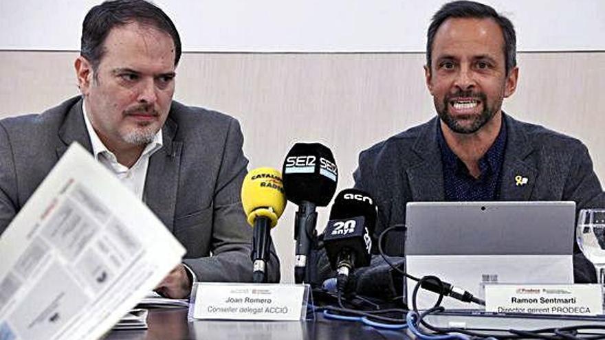 Joan Romero i Ramon Sentmartí, en la presentació de l&#039;informe