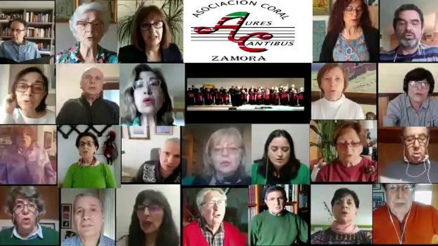 El coro Aures Cantibus de Zamora ensaya de forma virtual