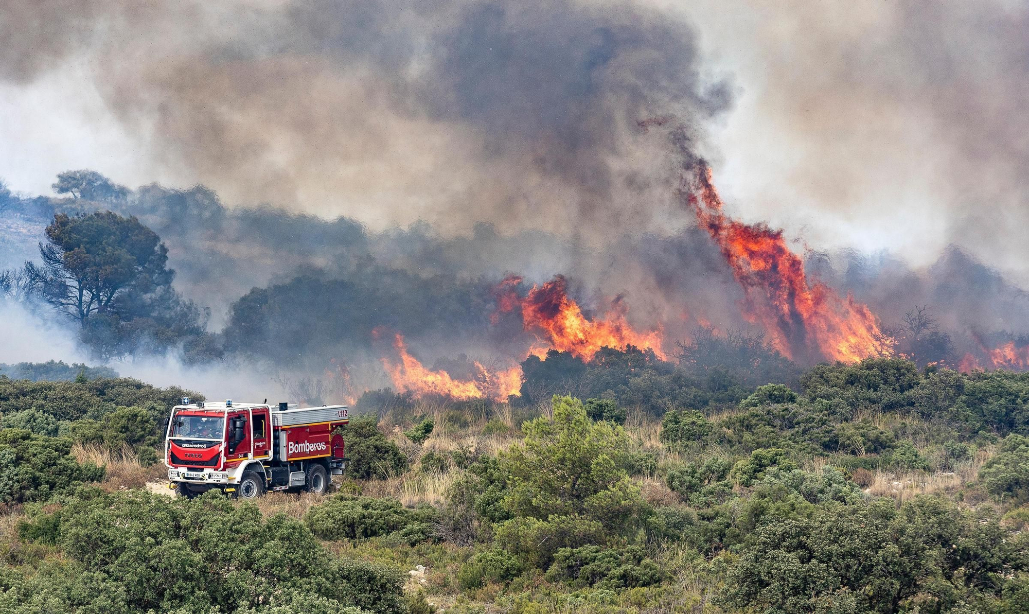 Incendio en el paraje de San Pascual en Ibi