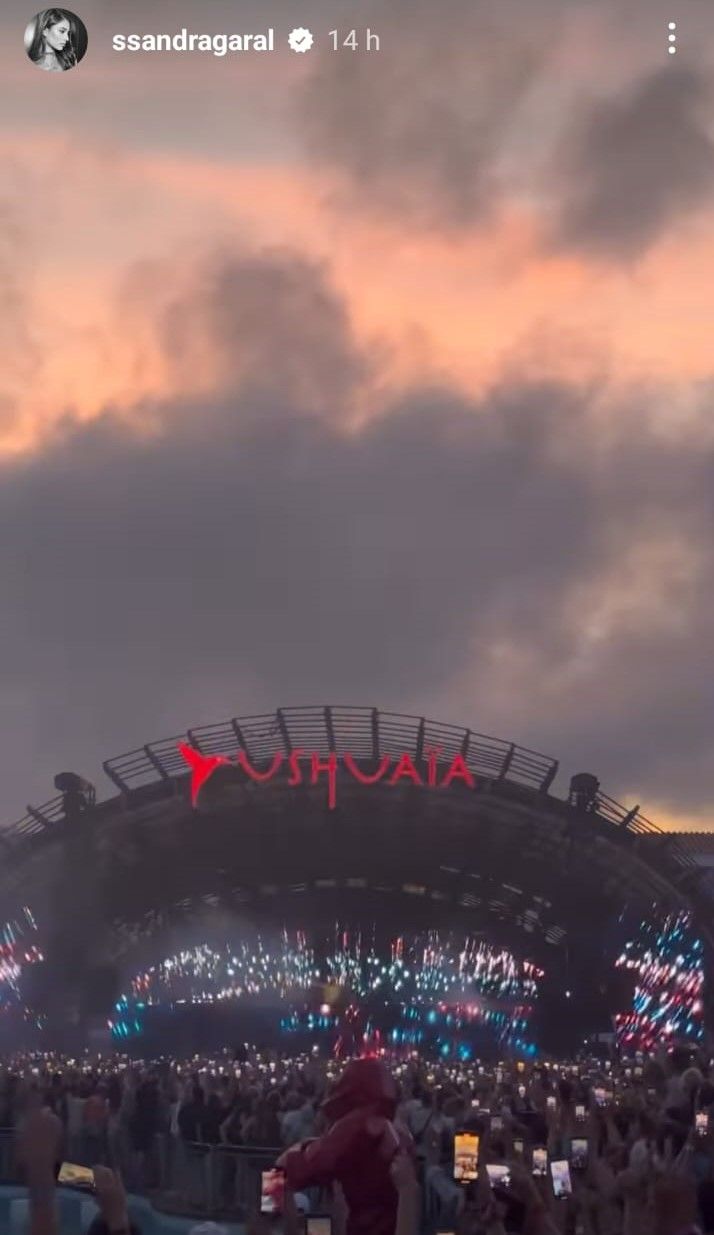 Una de las stories que ha compartido la modelo en Instagram en uno de los eventos de Ushuaïa Ibiza