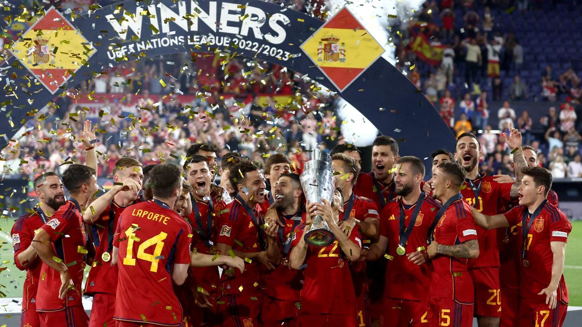 Así ha sido la celebración de la selección española como campeona de la UEFA Nations League