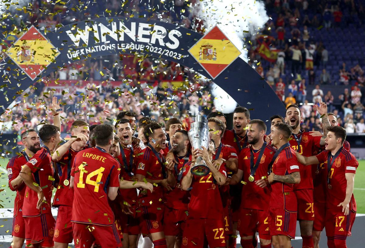 Así ha sido la celebración de la selección española como campeona de la UEFA Nations League