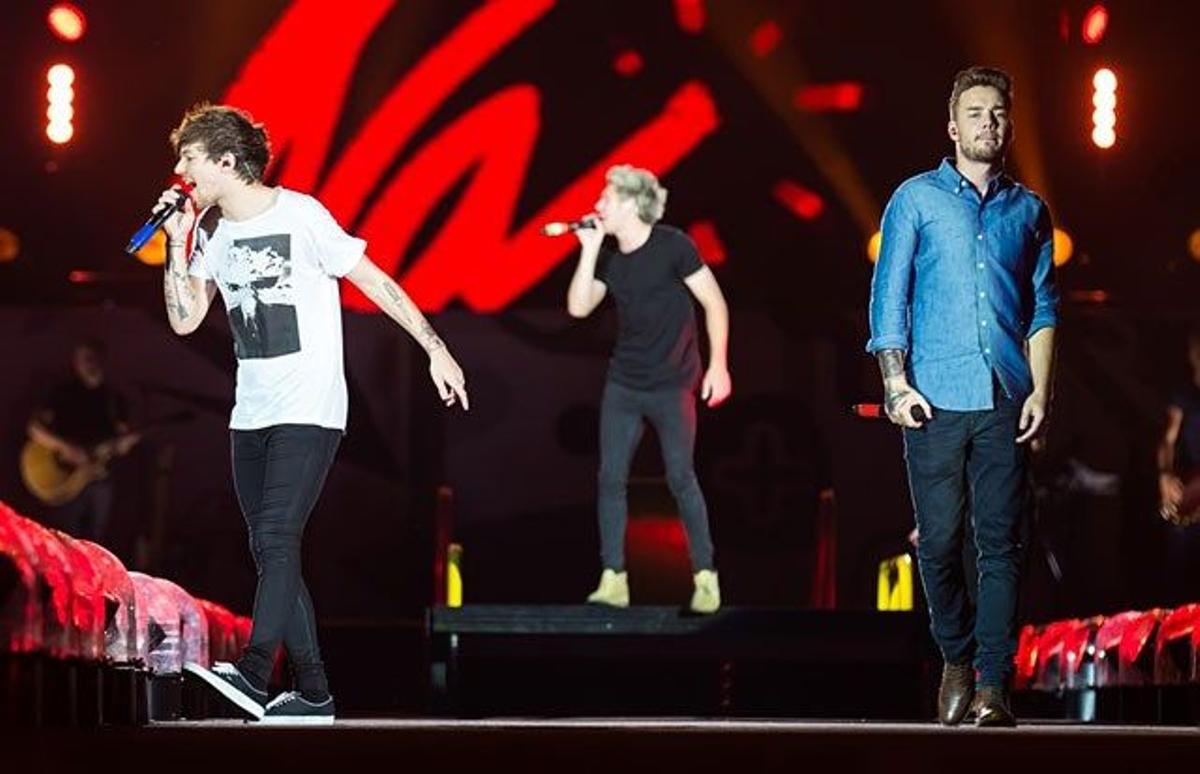 Louis Tomlinson, Niall Horan y Liam Payne en el concierto de Filadelfia