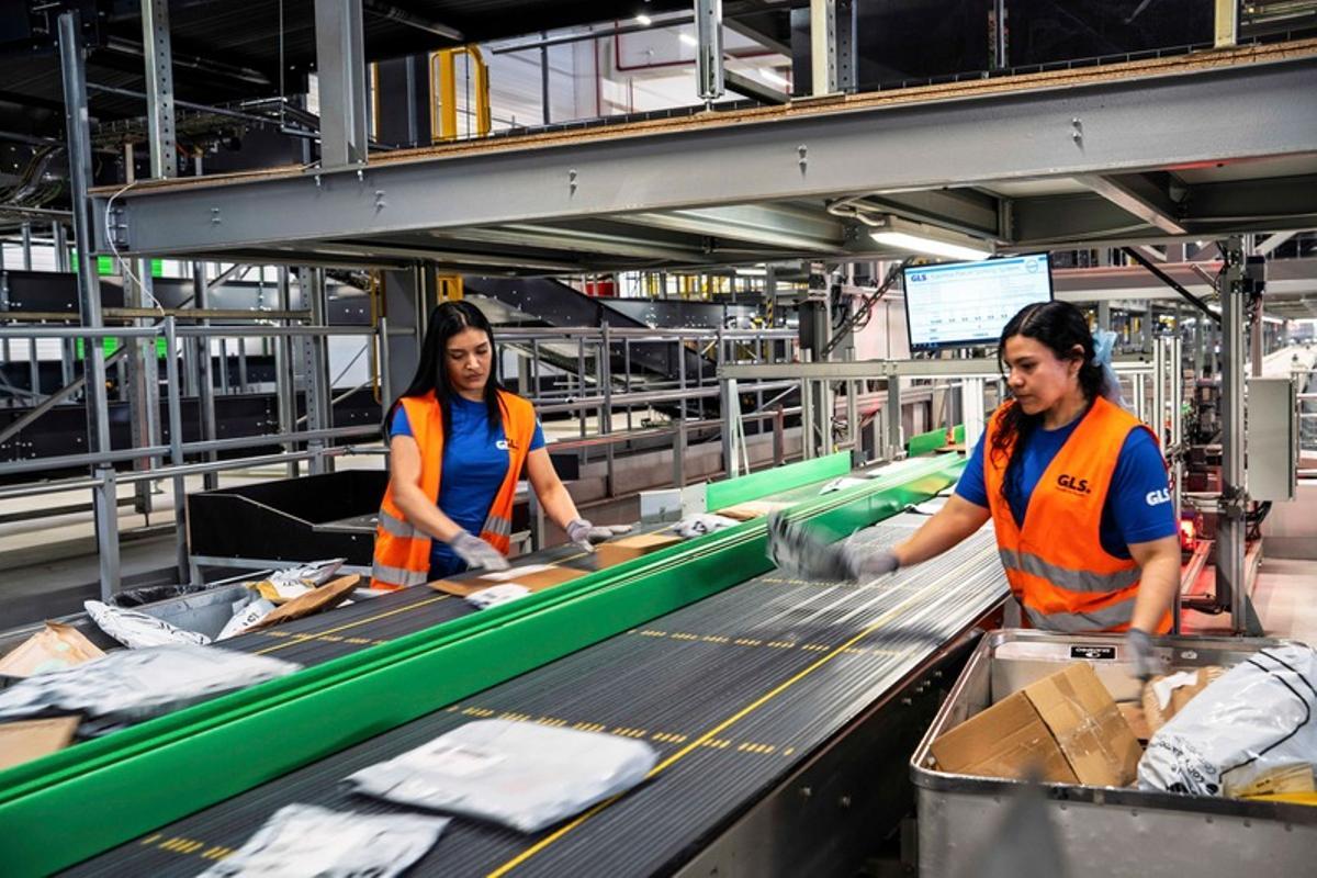 Personal trabajando en la última separacion de paquetes