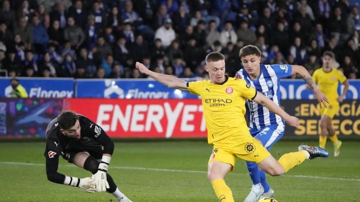 Lucas Boyé amarga la fiesta ucraniana del Girona