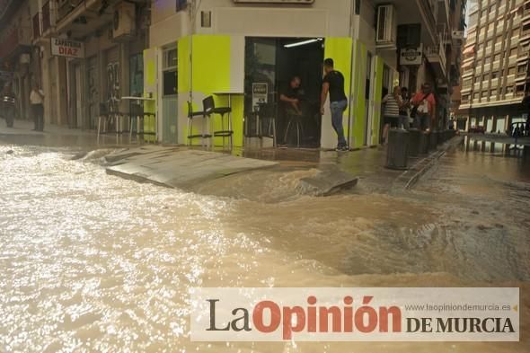 Inundación en el centro de Murcia