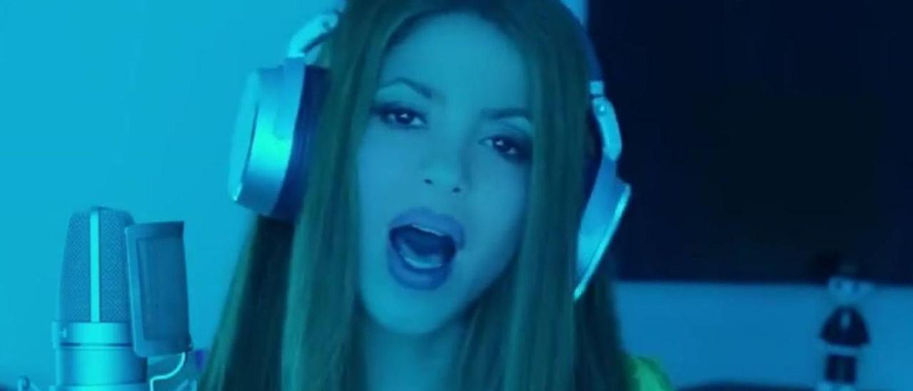 Shakira, en su sesión con Bizarrap para la famosa canción.