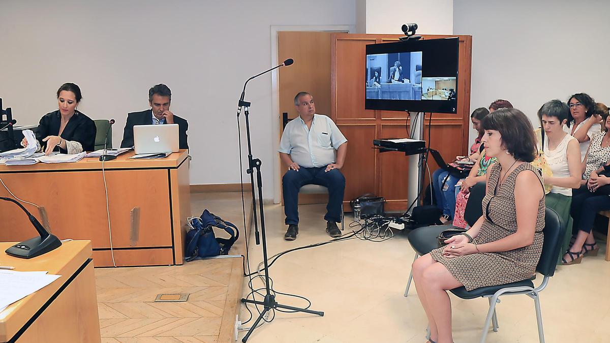 Juana Rivas, durante su declaración en el juicio