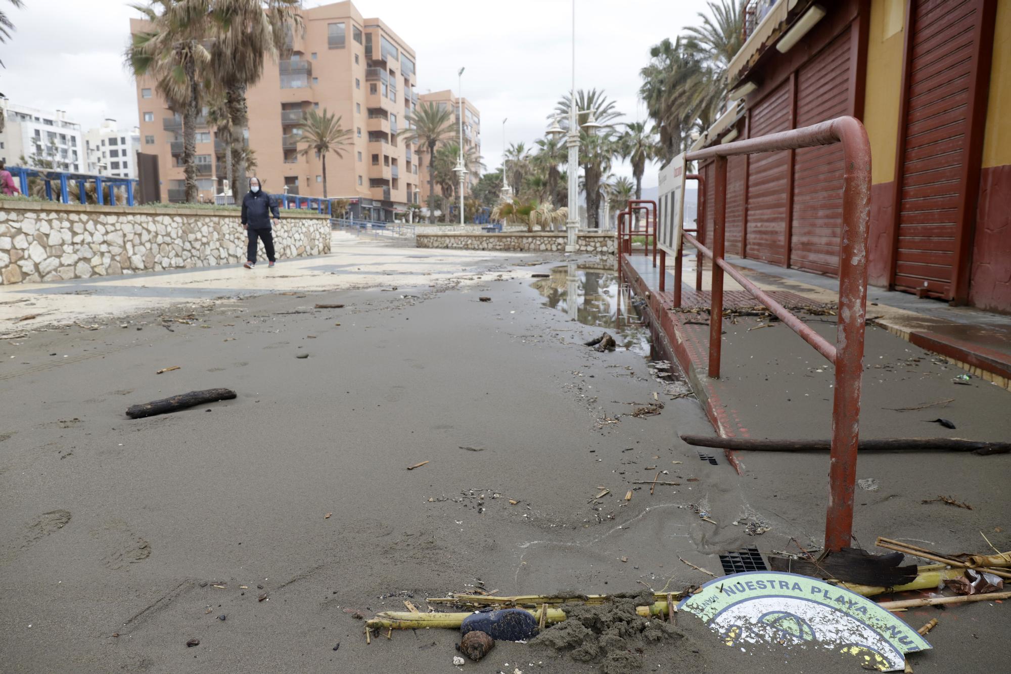 Daños por el temporal en Málaga