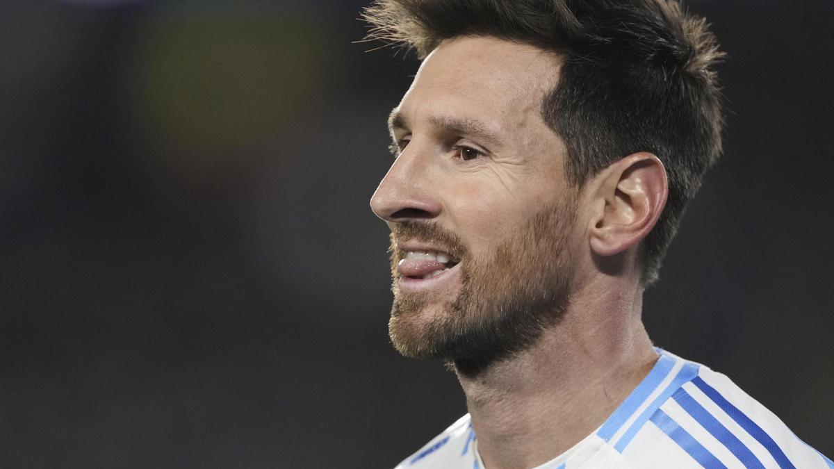 Messi, durante el partido ante Venezuela