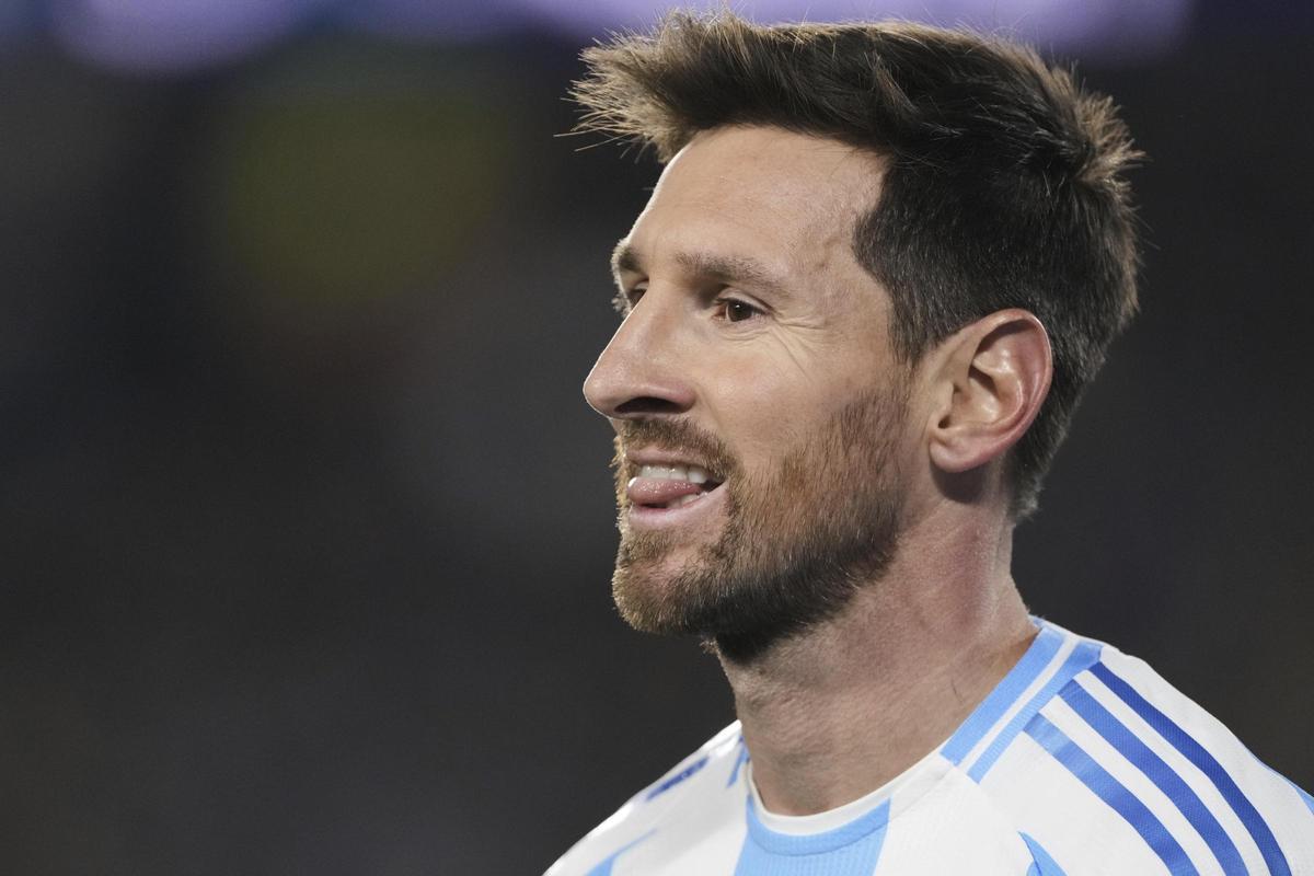 Messi, durante el partido ante Venezuela