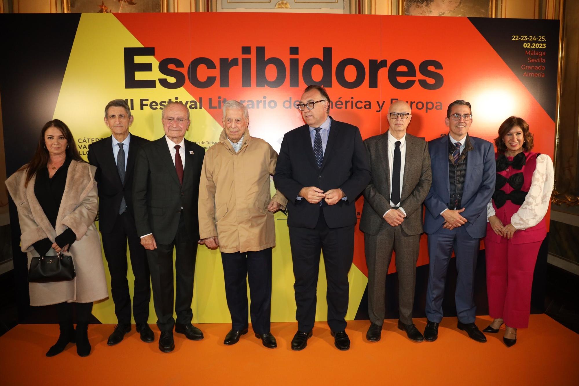 Acto inaugural del II Festival Literario de América y Europa 'Escribidores', en la sala Unicaja de conciertos María Cristina.