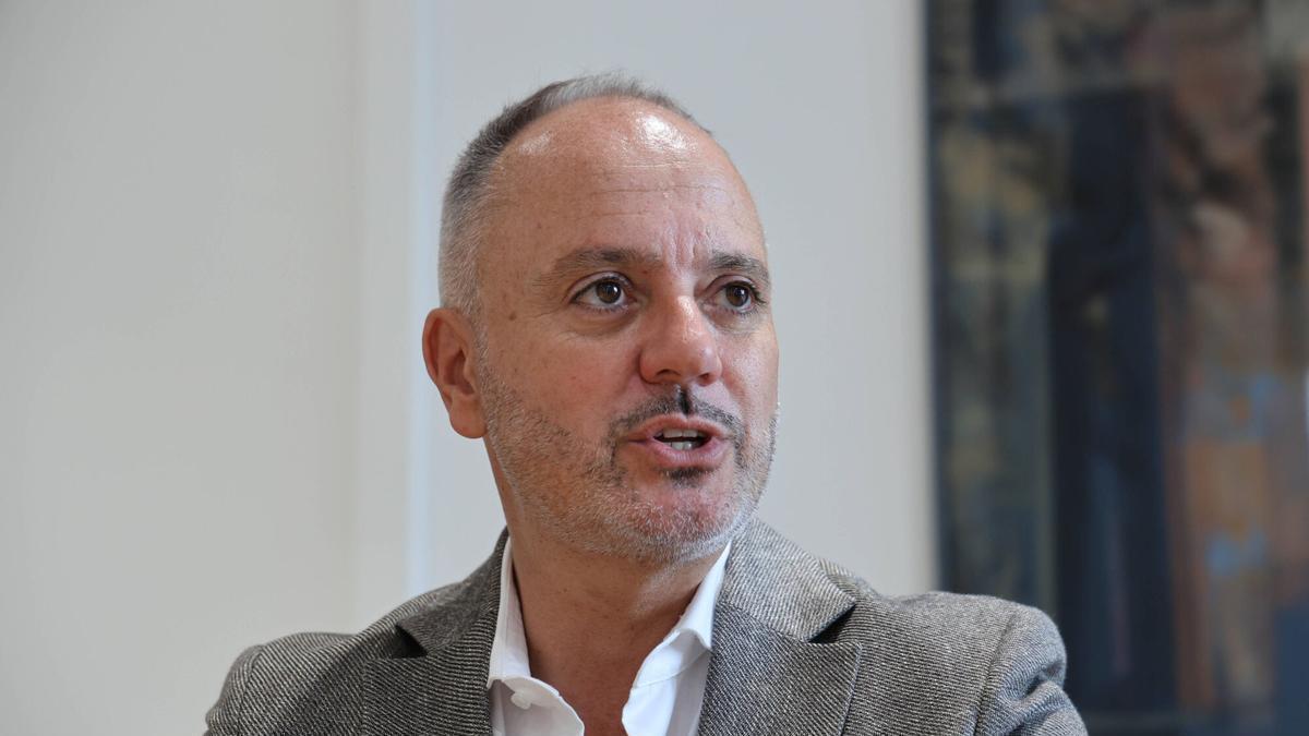 David Regades, durante la entrevista.