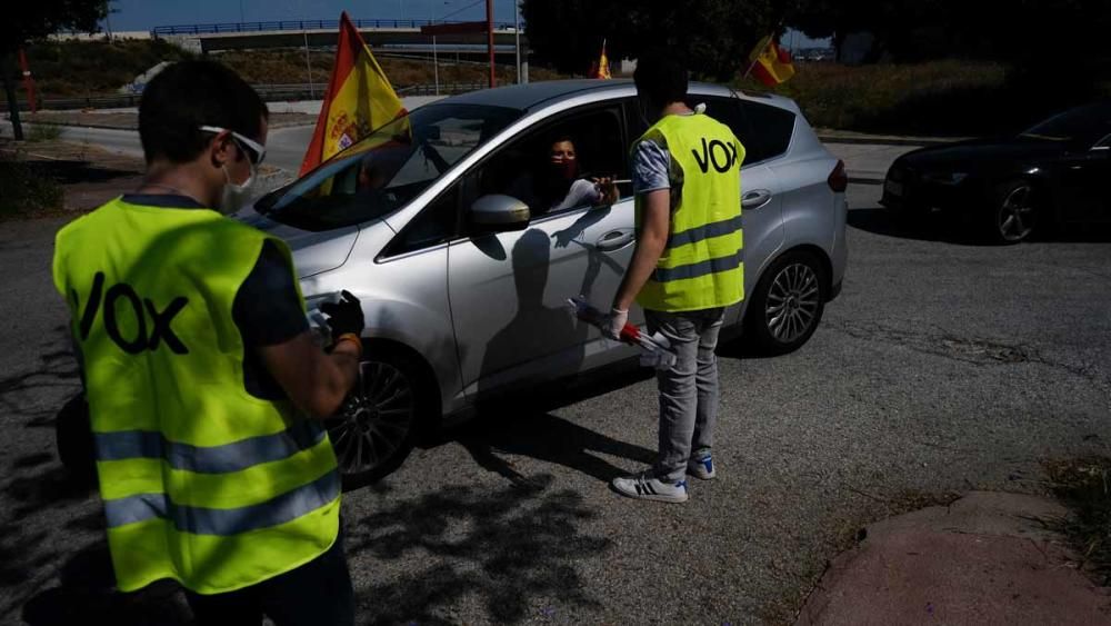 Caravana de Vox en Málaga contra el Gobierno