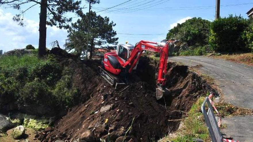 Comienzan las obras del muro de protección de Semuiño