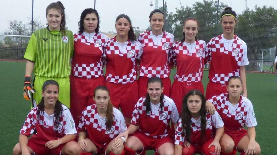 Fotografía de la selección femenina Sub-16 de Castilla y León en el último Campeonato de España.