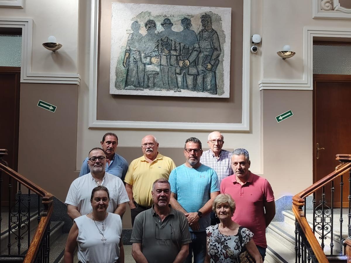 El jurado del Langreano de Honor, en el Ayuntamiento de Langreo.