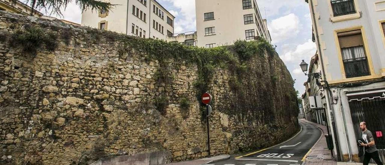 La muralla medieval de Oviedo.