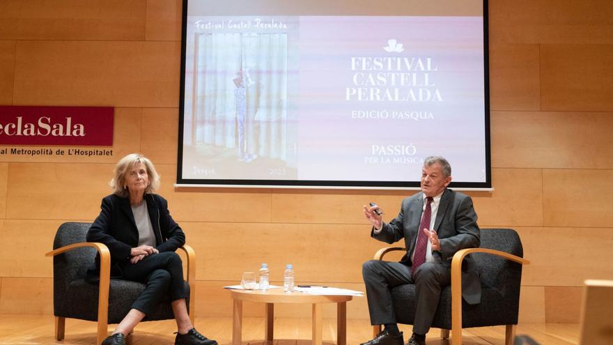 Isabel Suqué Mateu i Oriol Aguilà, presentant l’edició de Pasqua de Peralada.  | MIQUEL GONZÁLEZ - SHOOTING