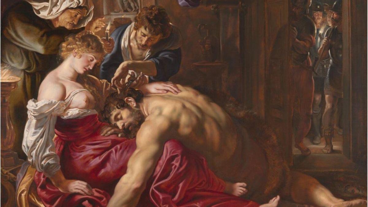 Detalle del 'Sansón y Dalila' de Rubens que se se exhibe en la National Gallery.