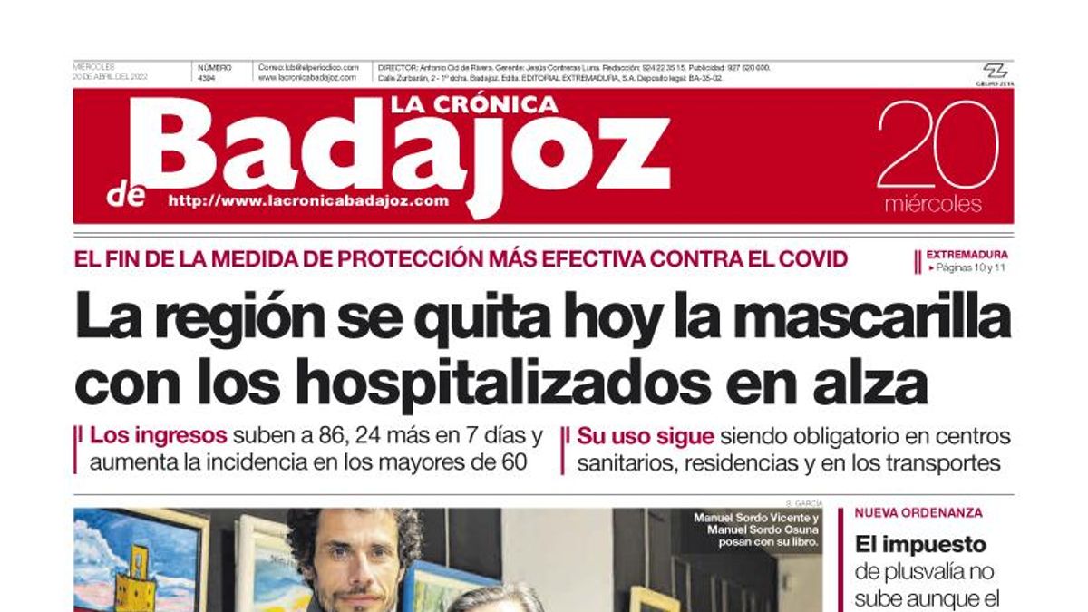 Consulta la portada correspondiente al día 20 de abril del 2022