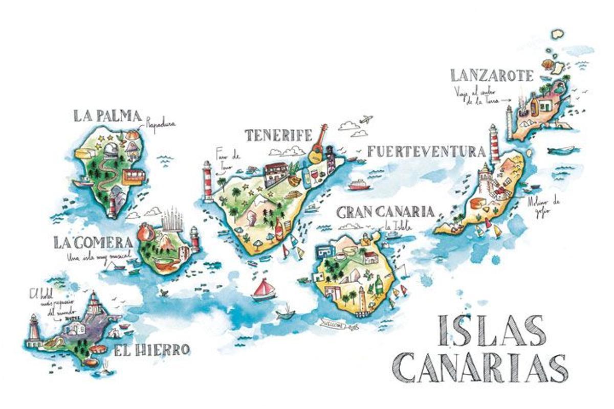 Mapa islas Canarias