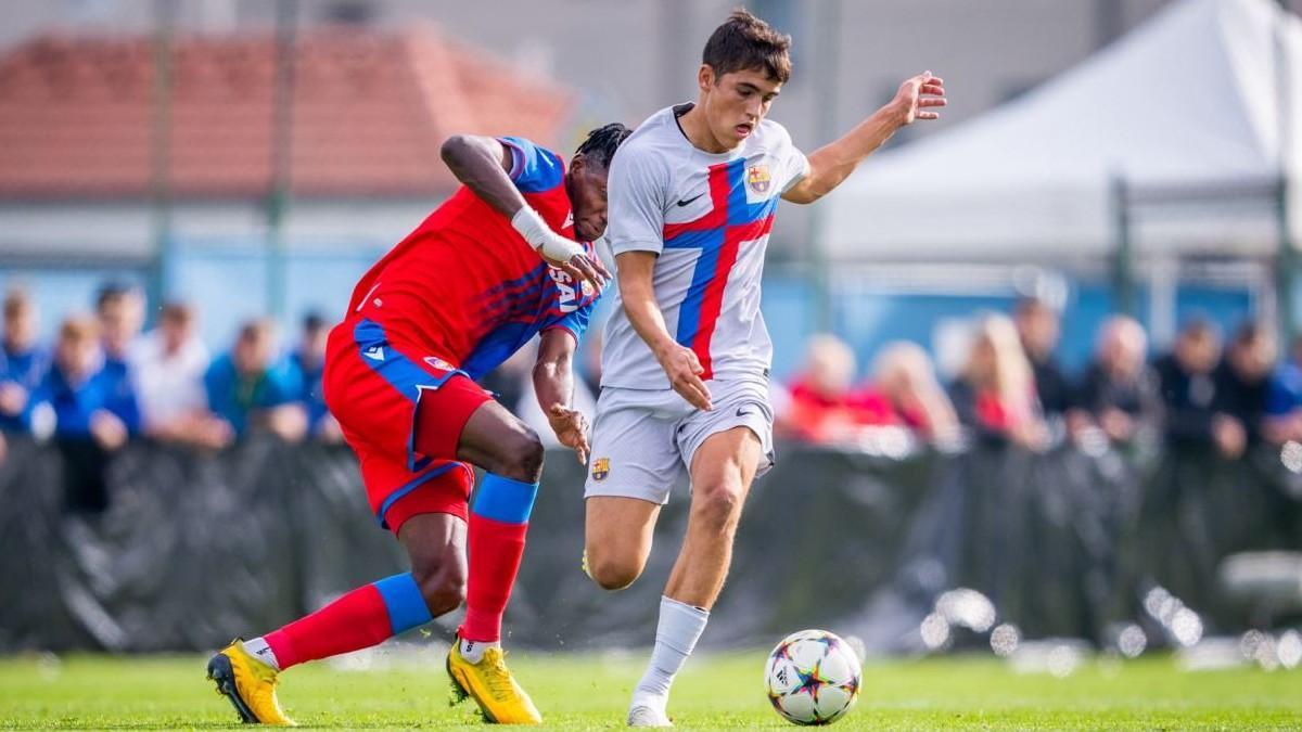 Cubarsí debutó en la Youth league en el campo del Viktoria Pilsen