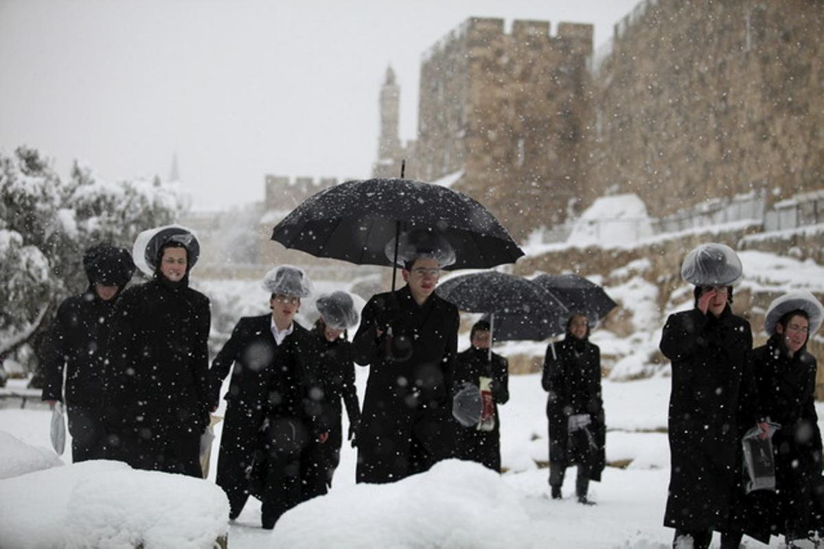 Nieve en Jerusalén, esta semana. Nieve en Jerusalén, esta semana.