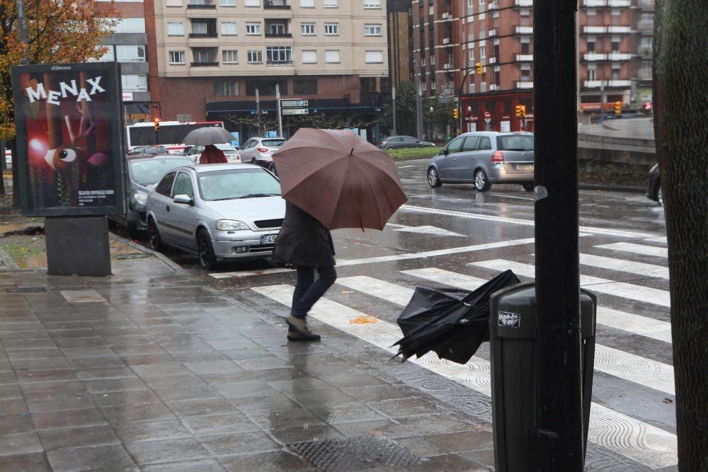 Los efectos del temporal "Ana" en Asturias