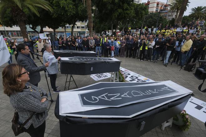 Protesta del sector primario de Gran Canaria contra el acuerdo UE-Mercosur