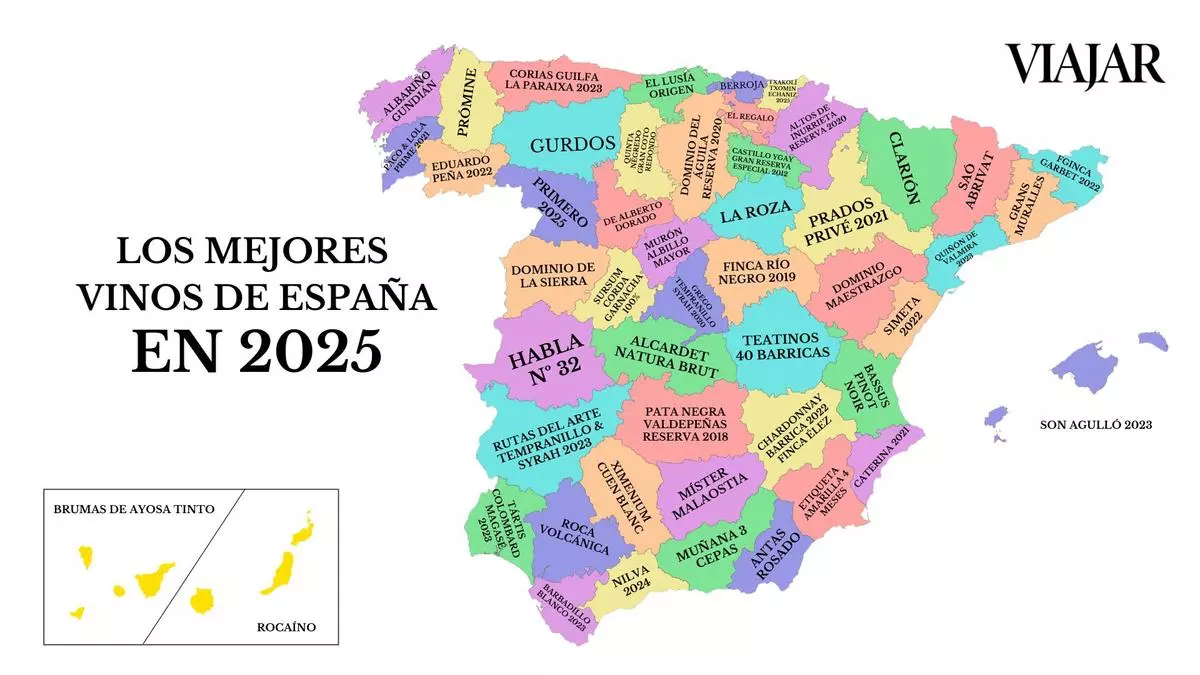 El mapa con los mejores vinos de España, uno por provincia: tintos y blancos premiados que no pueden faltar esta Navidad
