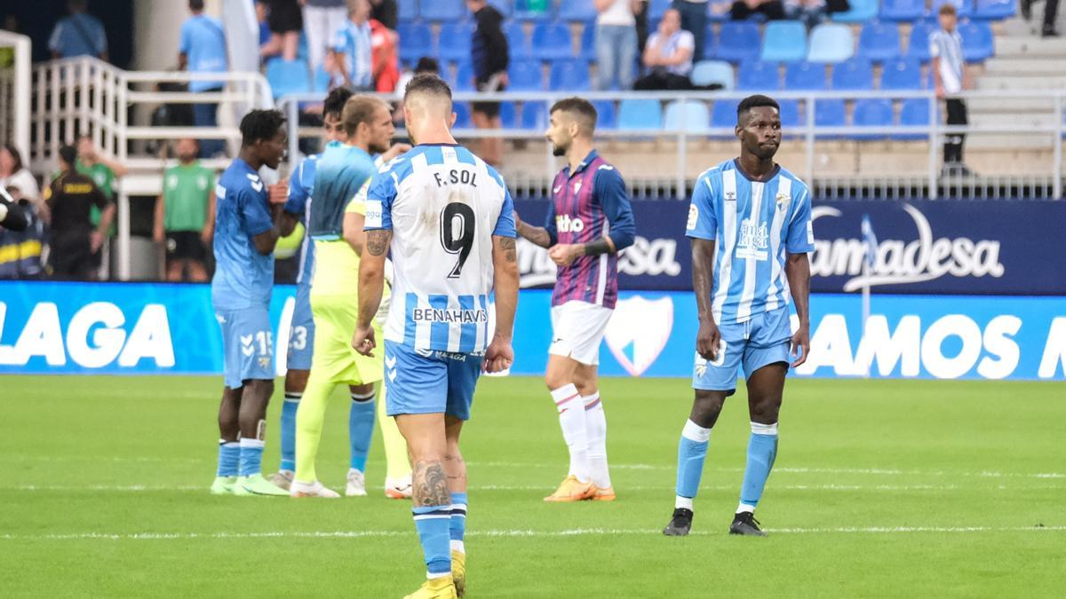 El Málaga CF, derrotado ante el Eibar