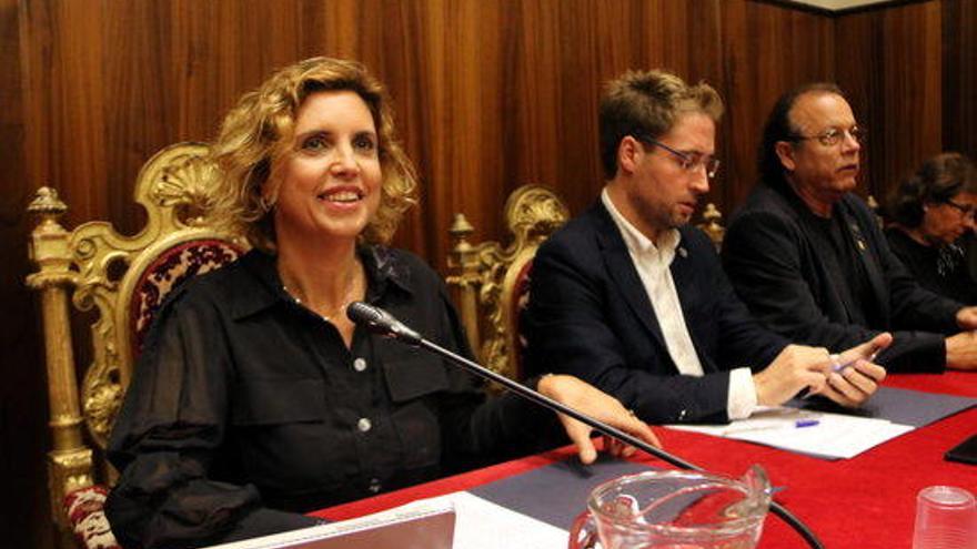 Marta Felip, Jordi Masquef i Quim Felip al ple de dilluns.