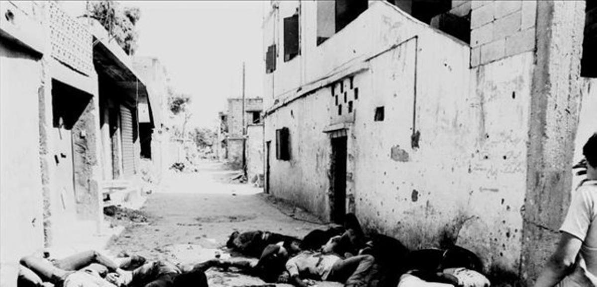 Palestins assassinats als campaments de Sabra i Xatila el 1982. Palestins assassinats als campaments de Sabra i Xatila el 1982.