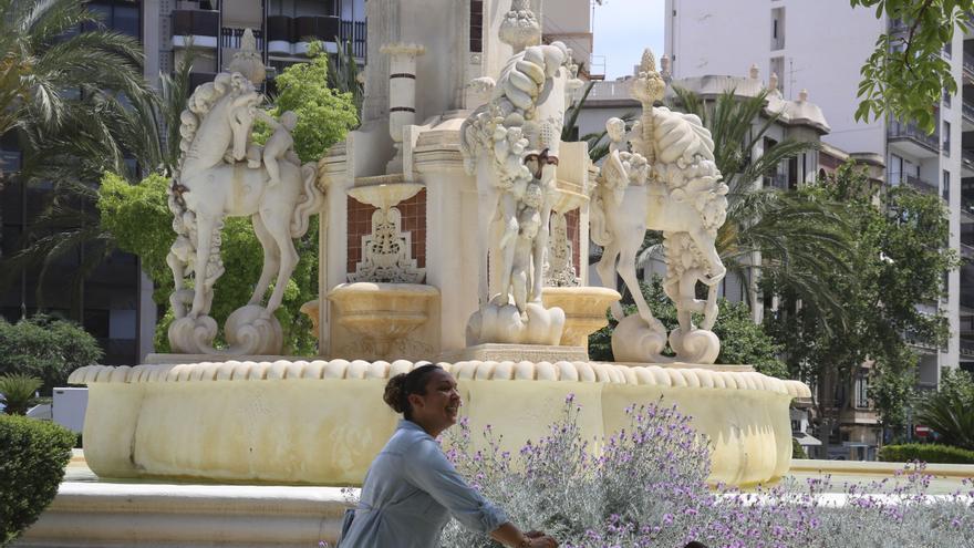 La fuente de Luceros, sin agua desde hace meses por una deficiencia en la restauración