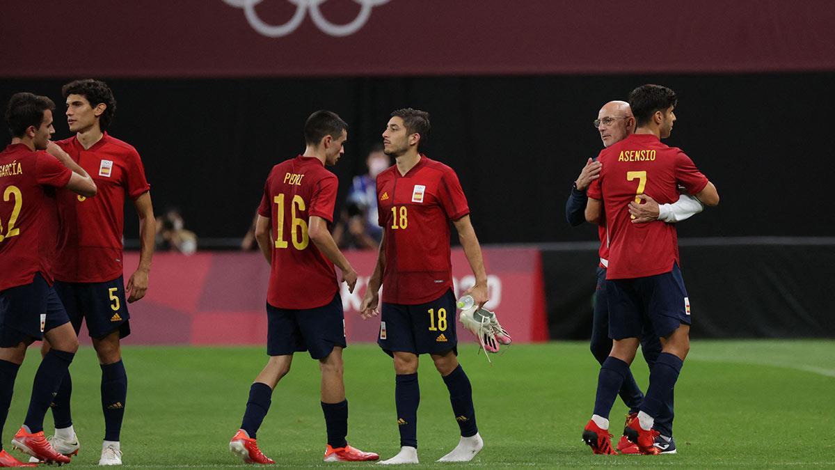 España celebrando el triunfo de hoy