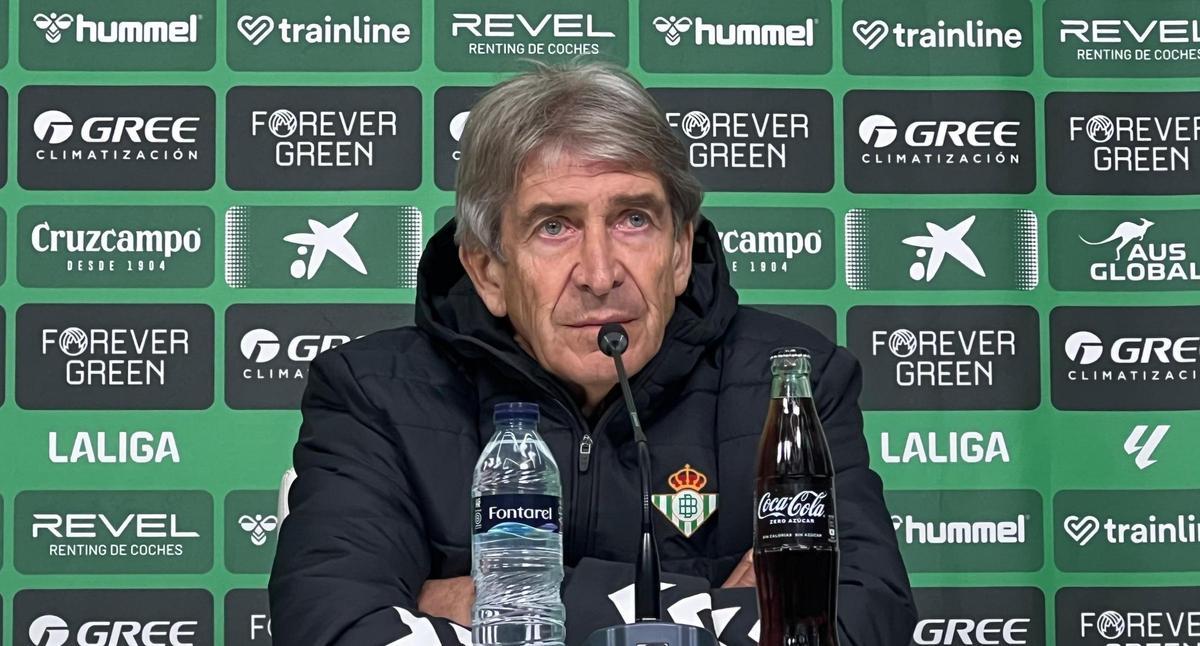 Manuel Pellegrini, en la rueda de prensa previa al Getafe-Betis en el Coliseum