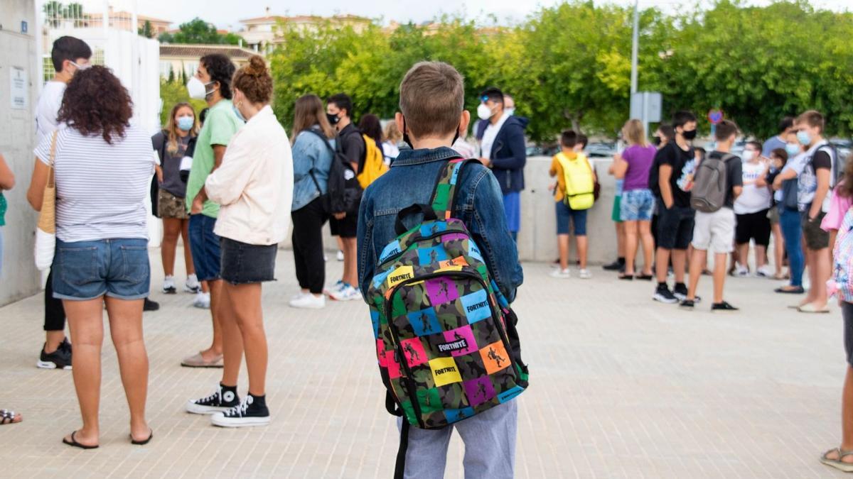 Imagen de archivo de un niño en un colegio de Mallorca.