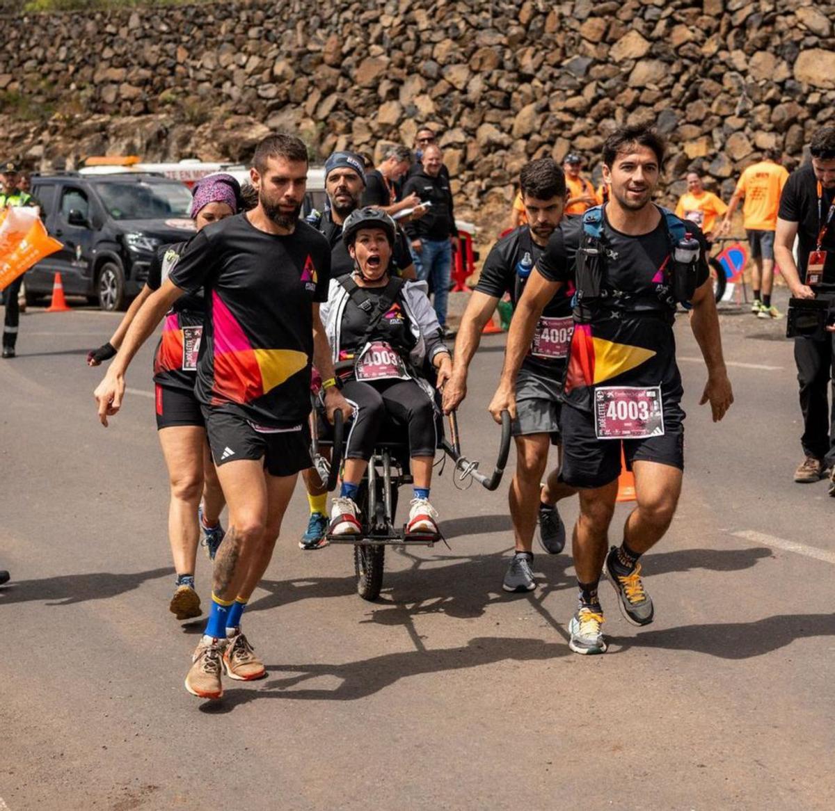 Fotografía de la modalidad adaptada de la Transvulcania. | TRANSVULCANIA