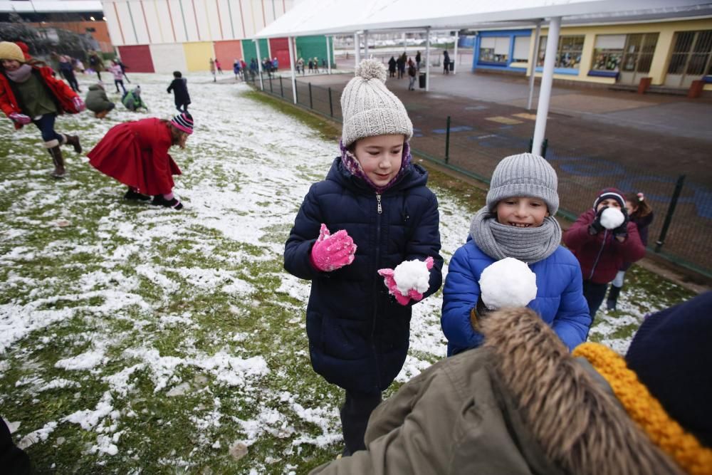 La nevada en la comarca de Avilés