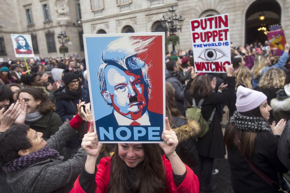 Protestas contra Donald Trump en Barcelona