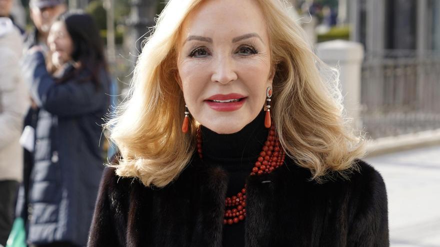 Carmen Lomana llega al Teatro Real para asistir al estreno de la ópera 'Mitridate, re di Ponto'