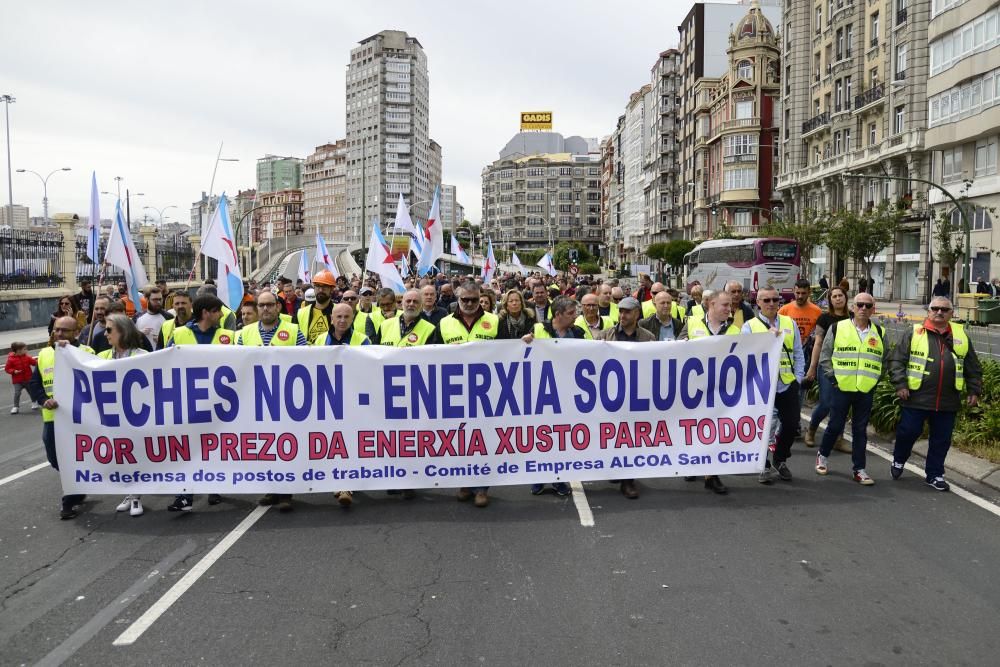 Manifestación de Alcoa en A Coruña