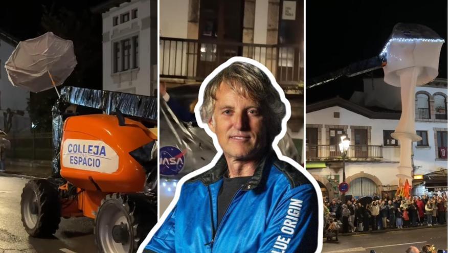 Jesús Calleja se cuela en el Carnaval de Cangas de Onís vestido de astronauta: &quot;Qué maravilla el sentido del humor&quot;