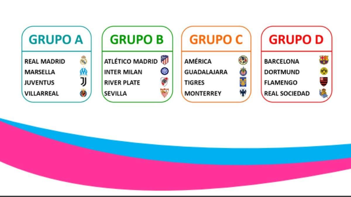 Los grupos de la primera edición de The Football Games Cancún