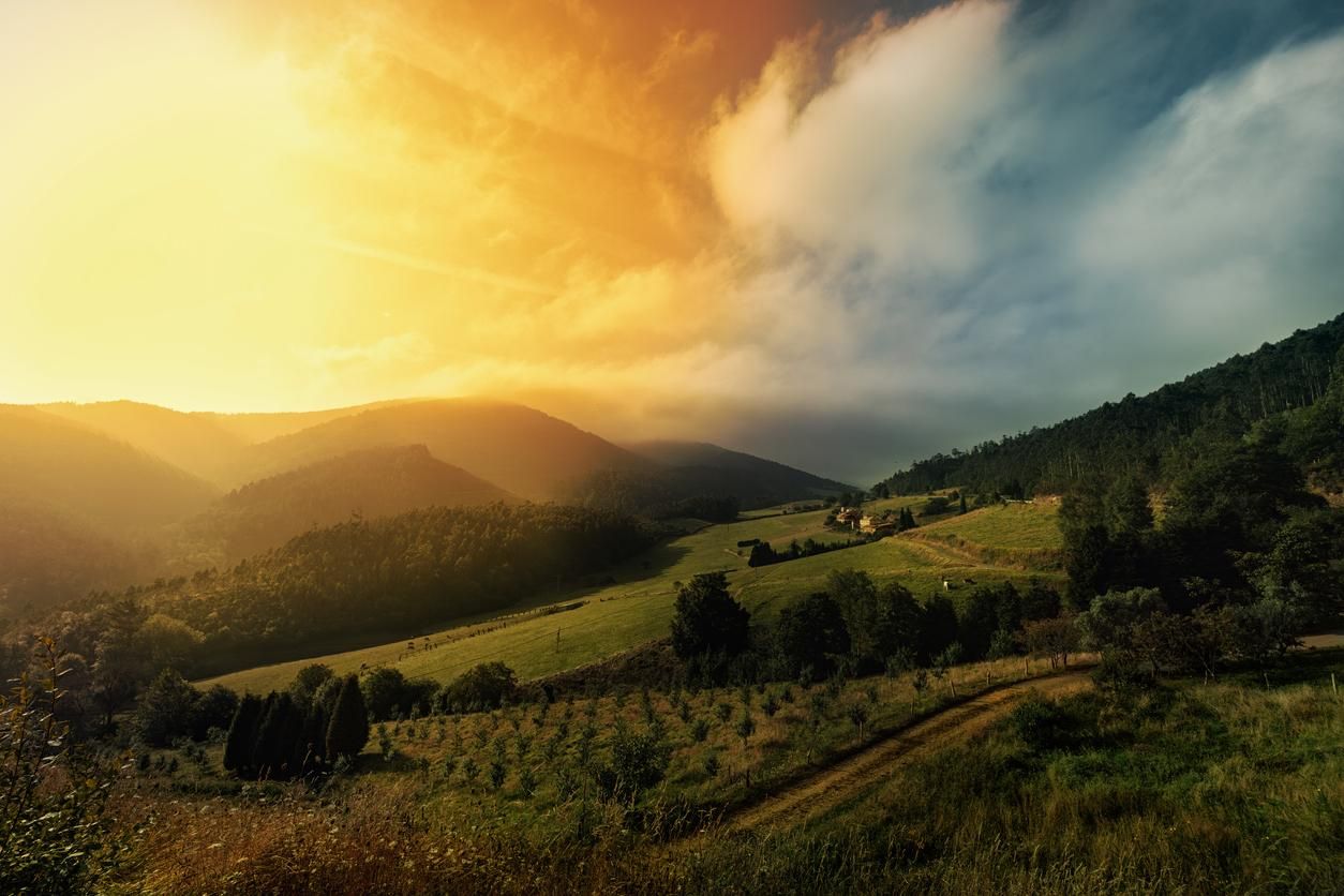 Hermoso paisaje en Los Oscos, Asturias.