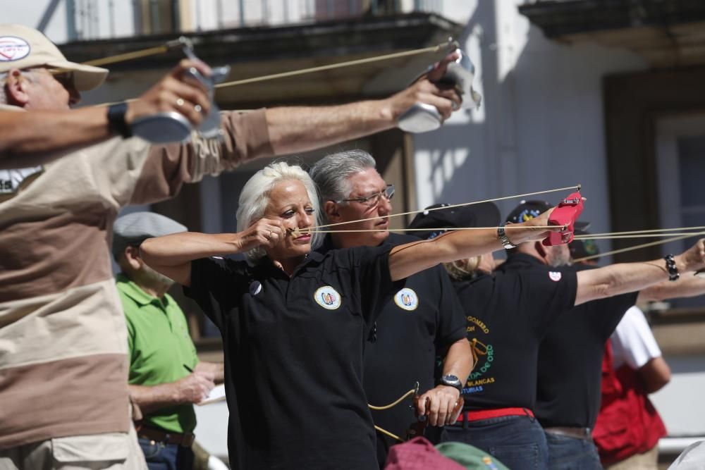 Tiro con gomero en Avilés