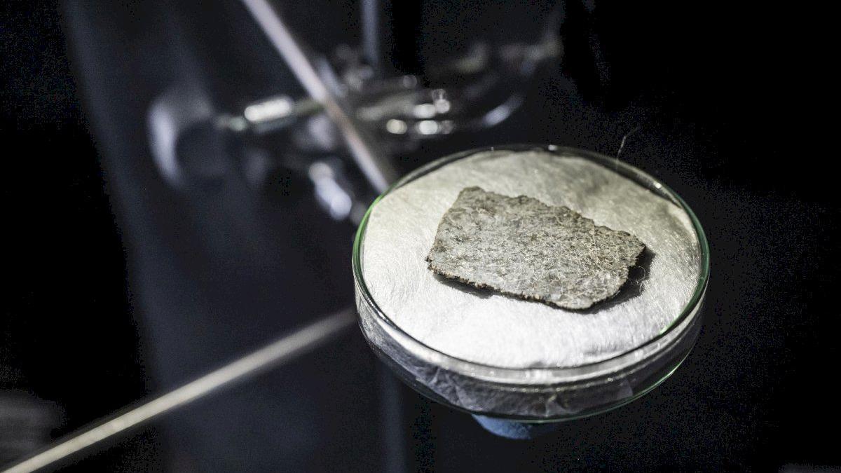 El meteorito marciano que se exhibe en el Museu de les Ciències