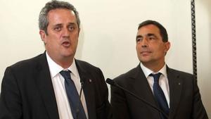  El conseller de Interior, Joaquim Forn, y el director de los Mossos,Pere Soler.